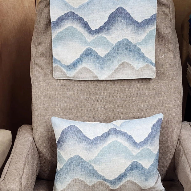 Hit The Road Package - Lumbar Pillow and Scarf- Blue Ridge Mountains