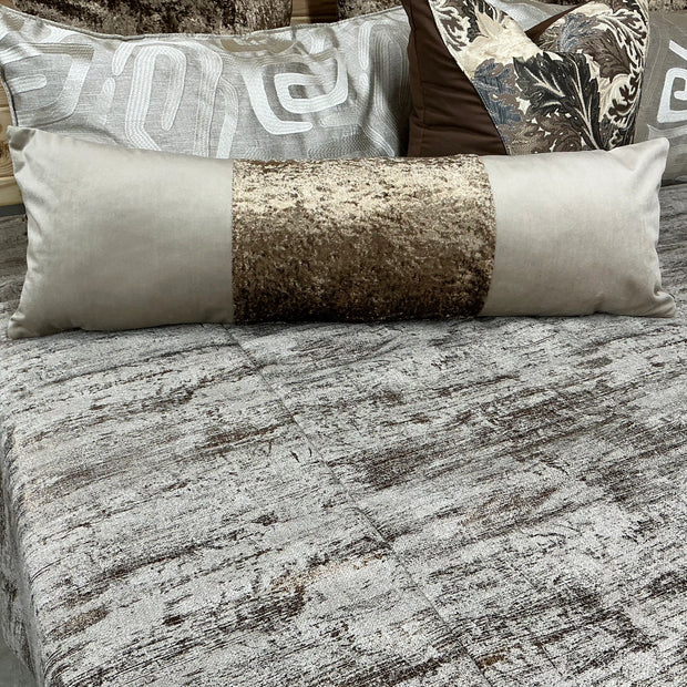 Truffle Double Velvet Bolster Pillow