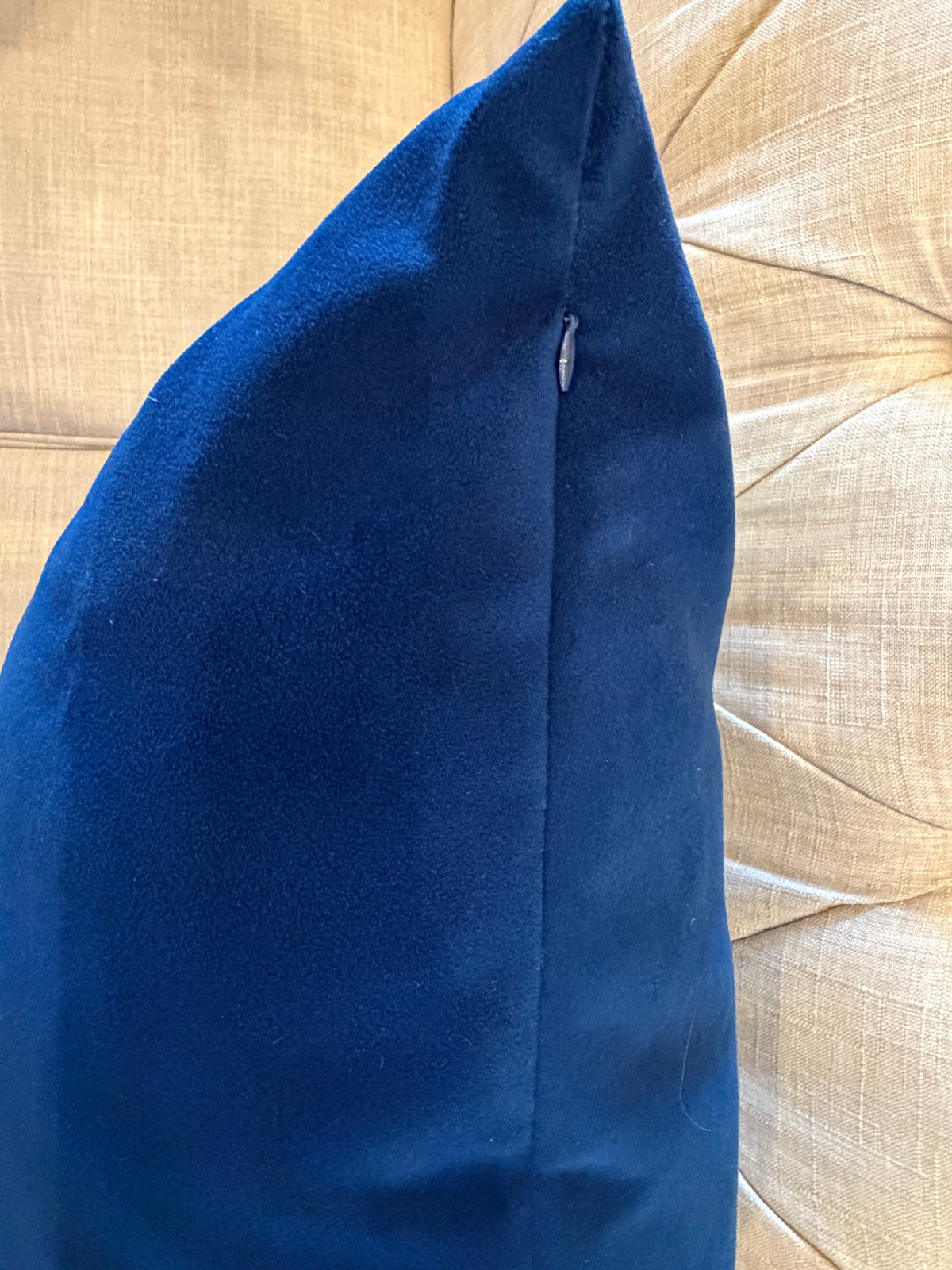 BLUE VELVET PILLOW COVER, 22
