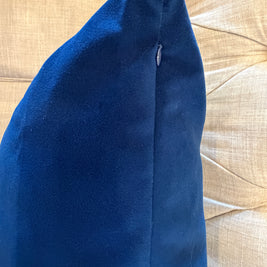 BLUE VELVET PILLOW COVER, 22
