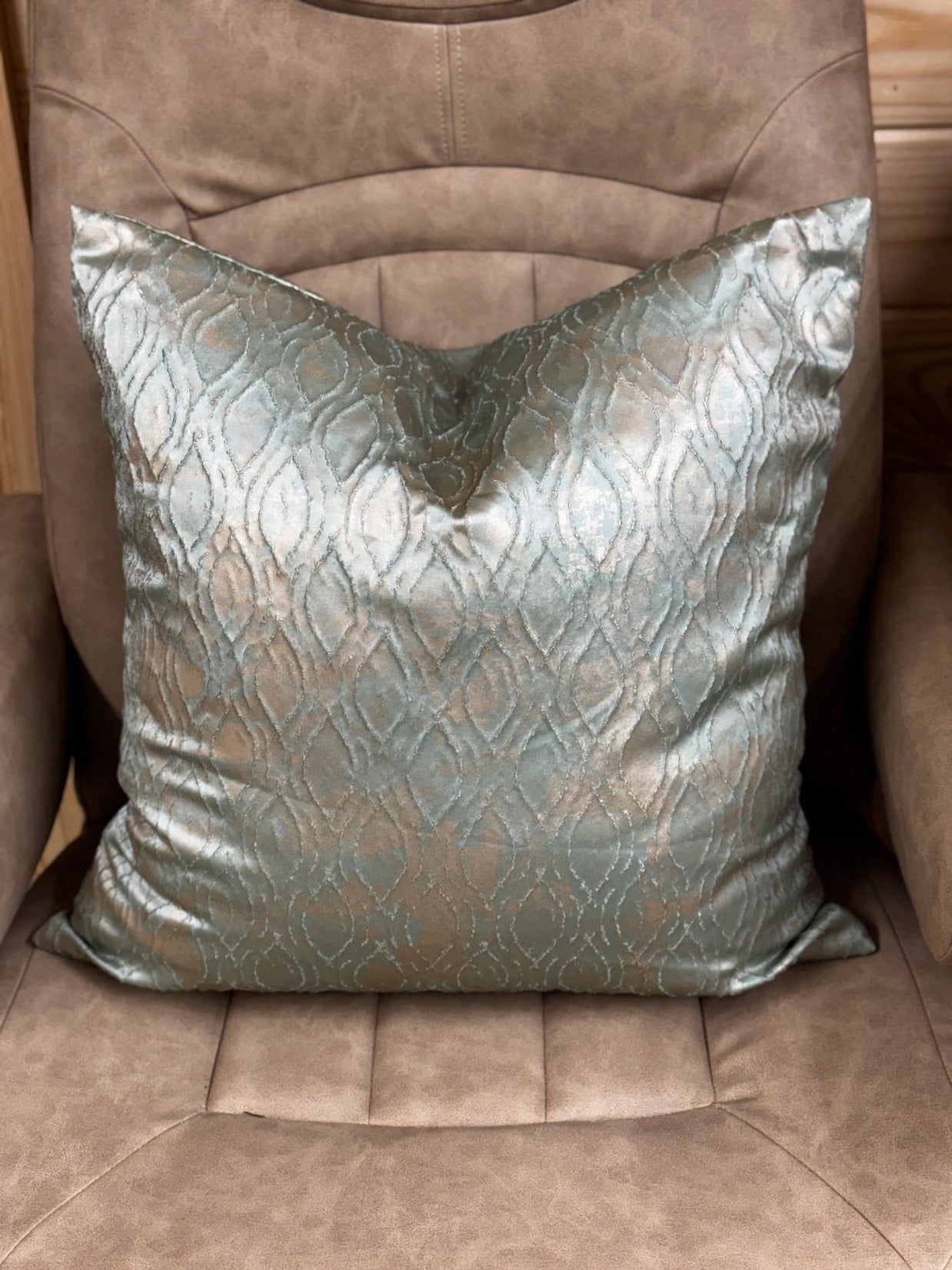 Eucalyptus Gold pillow, 20x20, feather insert