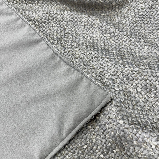 Elegant "Silver" woven throw blanket, matches decor of Pacifica Bus! Bonus: also included is sofa/recliner bolster pillow