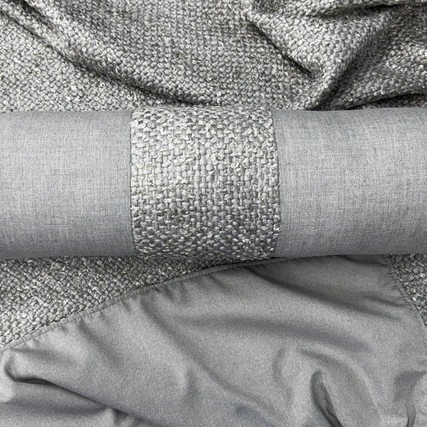 Elegant "Silver" woven throw blanket, matches decor of Pacifica Bus! Bonus: also included is sofa/recliner bolster pillow