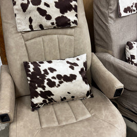 Hit The Road Package - Lumbar Pillow and Scarf- RV Charcoal Velvet