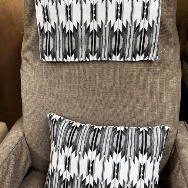 Hit The Road Package - Lumbar Pillow and Scarf- RV Coal Velvet