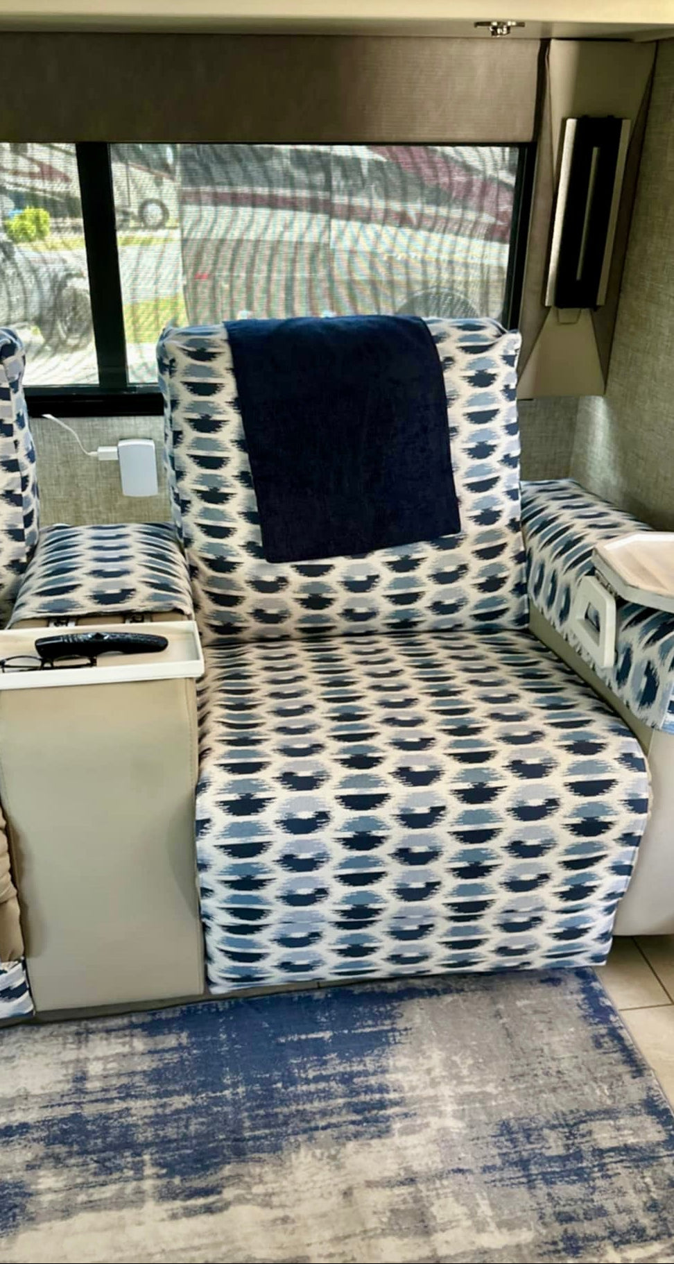 Hit The Road Package - Lumbar Pillow and Scarf- Sunbrella Spectrum Indigo